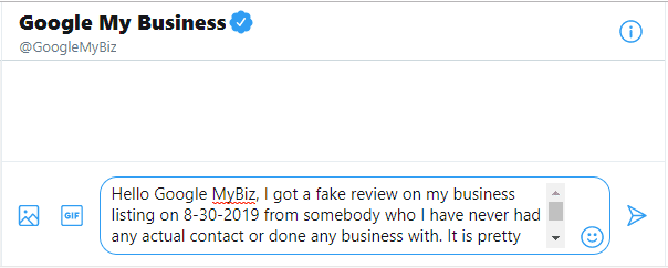 Google My Business Twitter Account