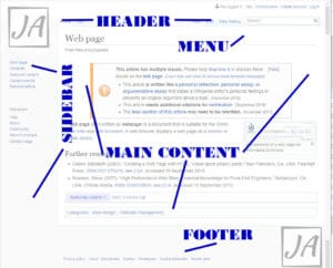 Traditional Websites - Webpage Header Footer Content